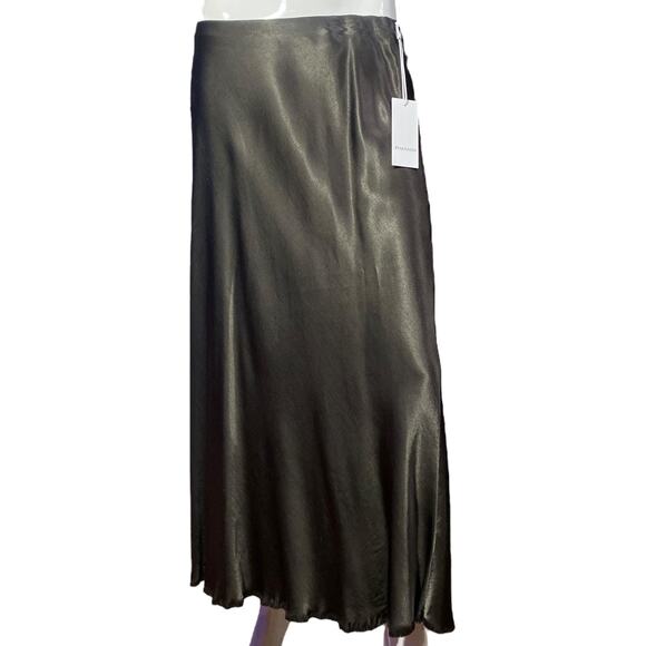 NWT Pharaoh Collection Riley Skirt in Vintage Satin- Espresso Size 4 - Picture 2 of 5